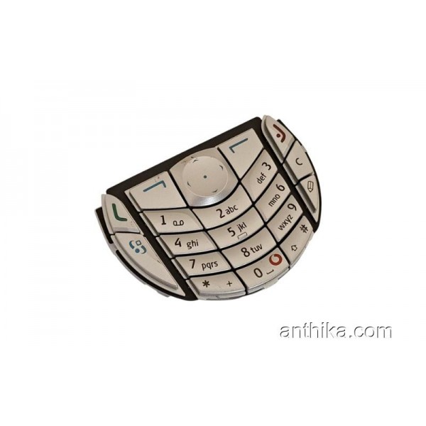 Nokia 6630 Tuş Original Keypad Silver New with Vo...
