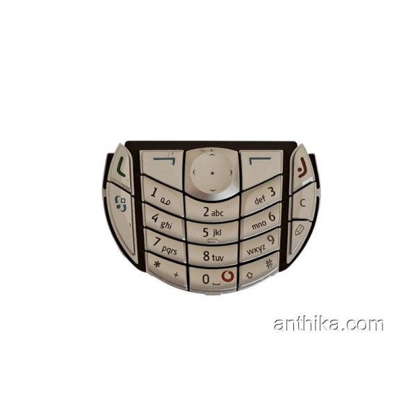 Nokia 6630 Tuş Original Keypad Silver New with Vodafone Logo