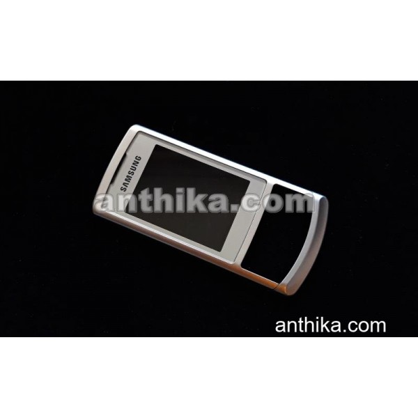 Samsung S3500 Kapak Original Front Cover Silver Ne...