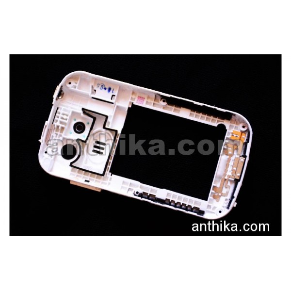 Samsung S3350 Chat 335 Kasa Original Middle Cover White New Condition