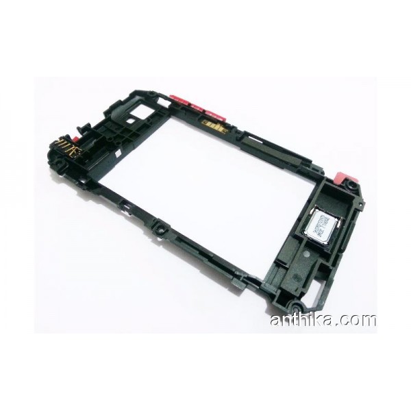 Blackberry Q5 Orta Kasa KVK Depodan Middle Frame Red ASY-51328