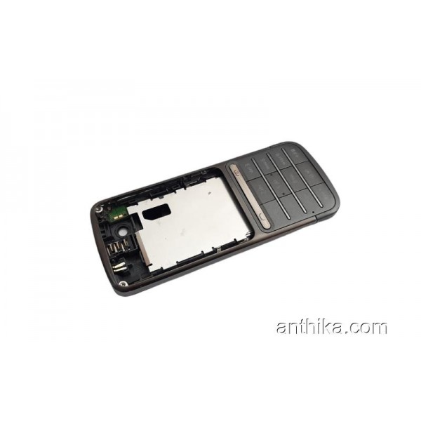 Nokia C3-01 Kapak Kasa Tuş  Original Full Housing Dark Gray New