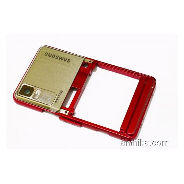 Samsung F480 Orta Kasa Orjinal Middle Frame Red GH...