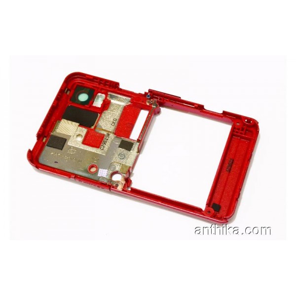 Samsung F480 Orta Kasa Orjinal Middle Frame Red GH98-10010L