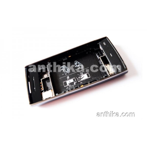 Nokia X6 X6-00 Kapak Kasa Tuş Original Full Housing Black Used-5
