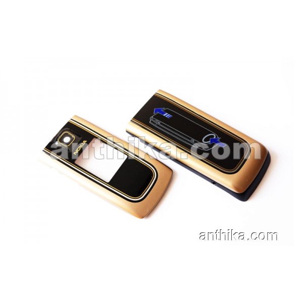 Nokia 6555 Fold Kapak Kasa Original Housing Gold N...