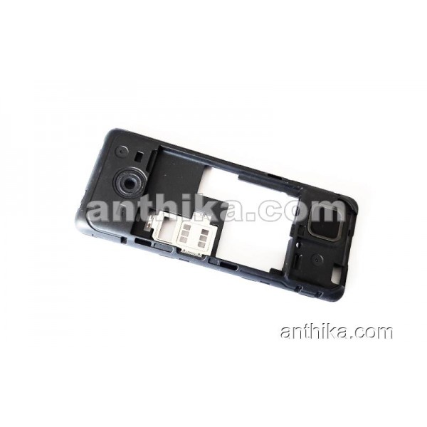Nokia 206 Asha Kasa Original Middle Cover Black Ne...