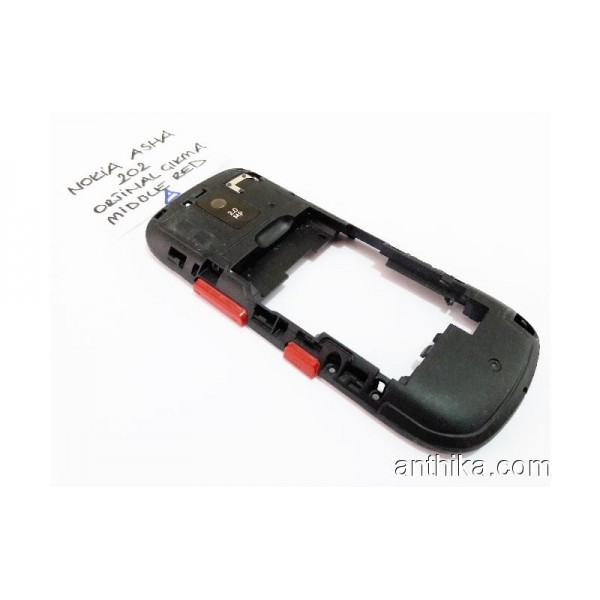 Nokia 202 Asha Orta Kasa Orjinal Middle Black