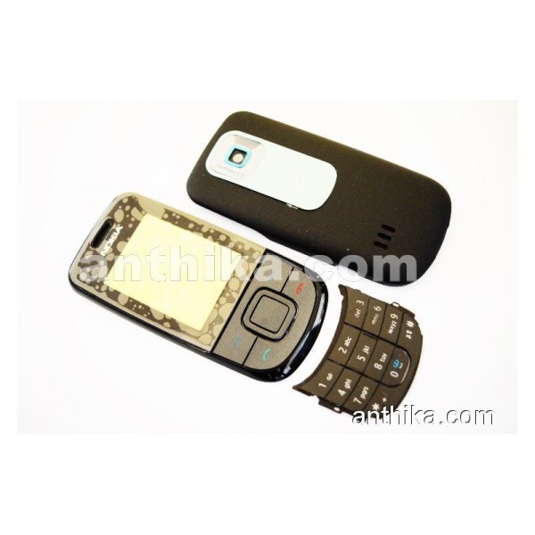 Nokia 3600 Slide Kapak Tuş High Quality Cover Bla...