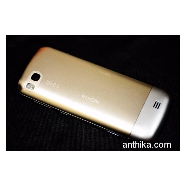 Nokia C3-01 Kapak Tuş Kasa Orjinal Full Housing Silver New