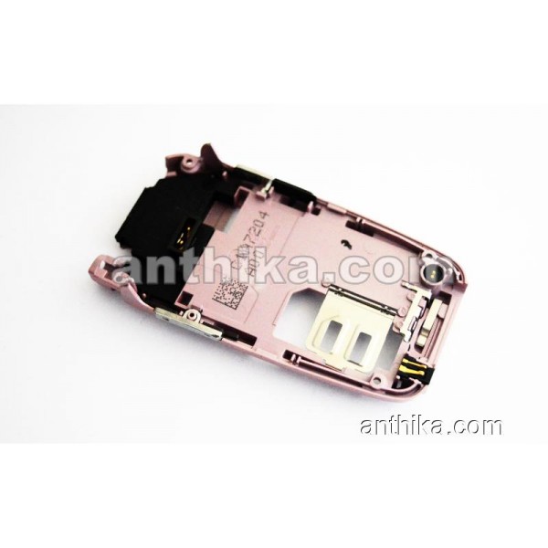 Nokia 6101 Kasa Buzzer Mikrofon Şarj Soketi Original Middle Cover Pink