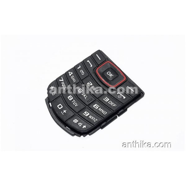 Samsung E1080 Tuş Original Keypad Black Red New
