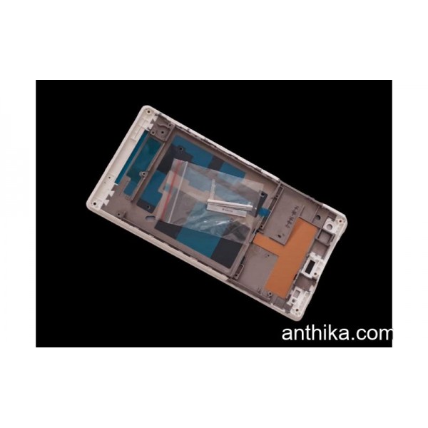 Sony Xperia C3 Kasa Ekran Çerçeve Sony Xperia D2533 Lcd Panel Beyaz