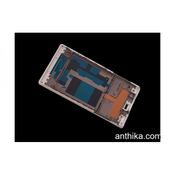 Sony Xperia C3 Kasa Ekran Çerçeve Sony Xperia D2533 Lcd Panel Beyaz