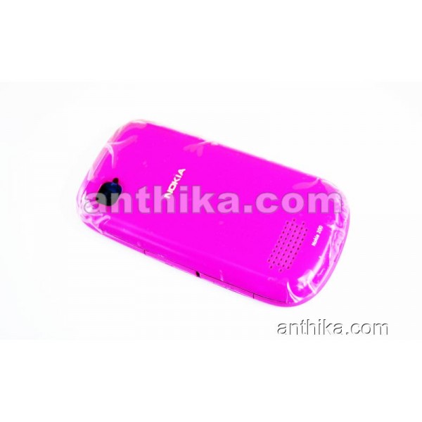 Nokia 200 Asha Kapak Kasa Tuş High Quality Full Housing Pink New