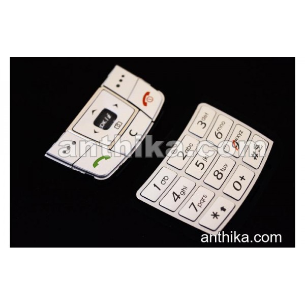 Samsung E250 Tuş Takım Original Keypad Silver Ne...