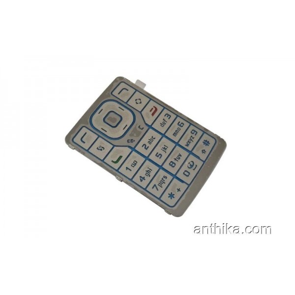 Nokia N76 Tuş Original Keypad Silver Blue New