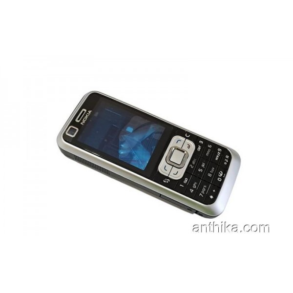 Nokia 6120 Classic Kapak Kasa Tuş Full Housing Silver Black New
