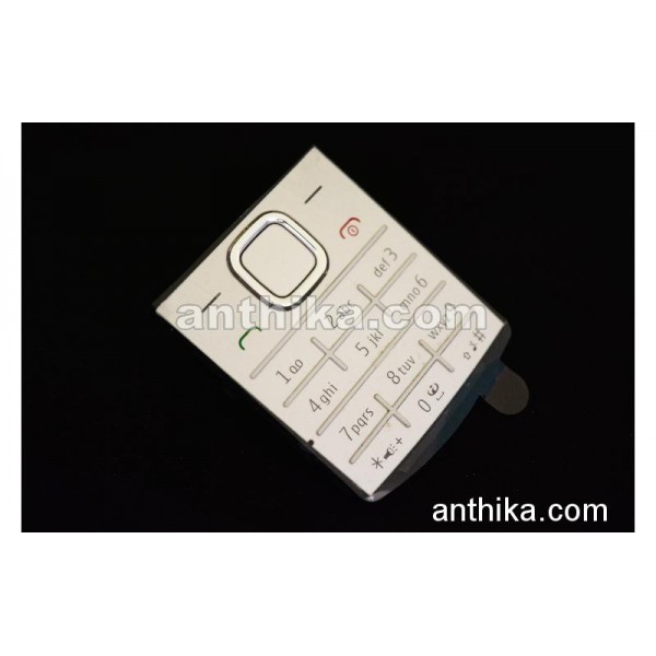 Nokia X2 X2-00 Tuş Original Keypad Silver New