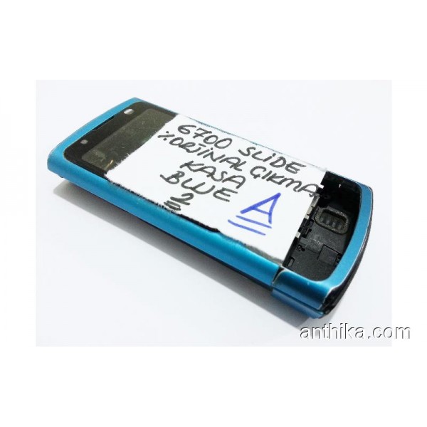 Nokia 6700 Slide Orjinal Kasa Kapak Blue-2