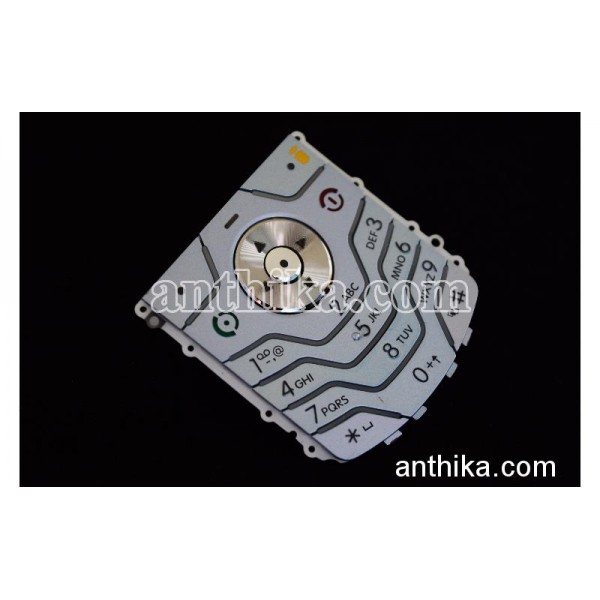 Motorola L6 Tuş Original Keypad Silver New