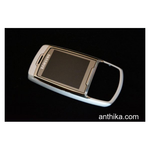 Samsung E830 Kapak Original Front Cover Silver Use...