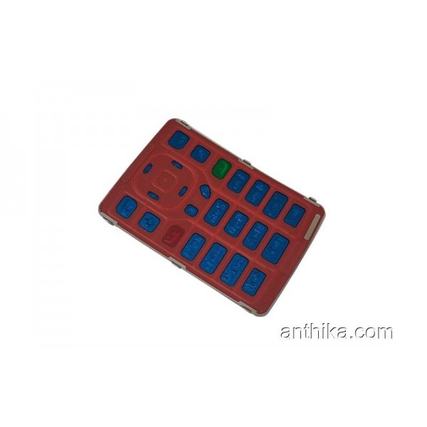 Nokia N76 Tuş Original Keypad Silver Red New