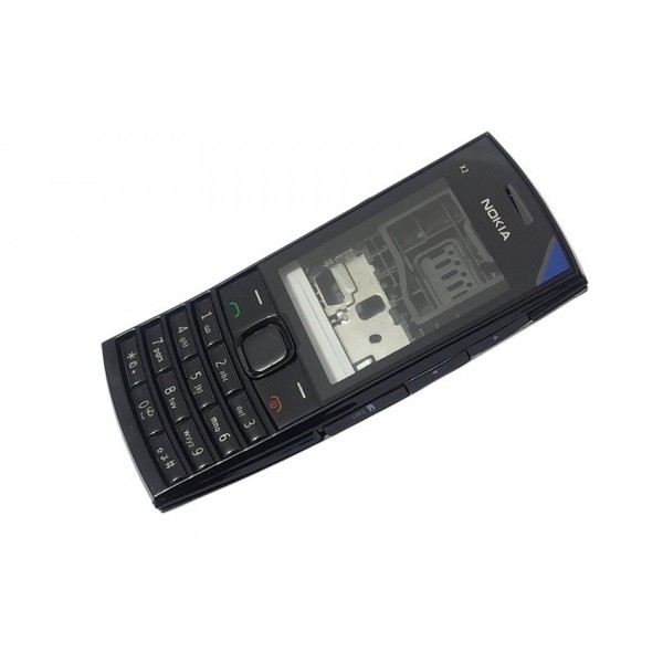 Nokia X2-02 Kapak Kasa Tuş High Quality Full Housing Black New