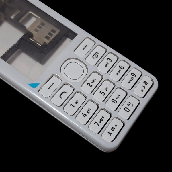 Nokia 206 Kapak Kasa Tuş High Quality Nokia Asha 206 Full Housing White
