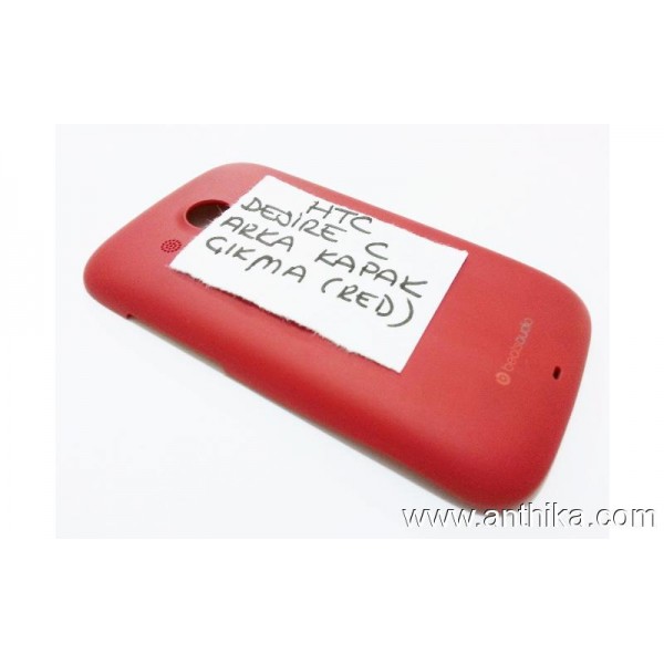 HTC Desire C Orjinal Arka Batarya Kapak Red Battery Cover