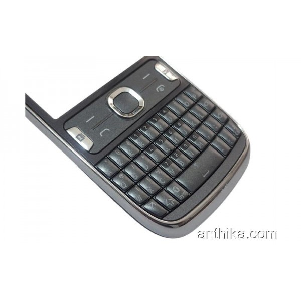 Nokia 302 Asha Kapak Tuş Original Front Cover and Keypad Gray New