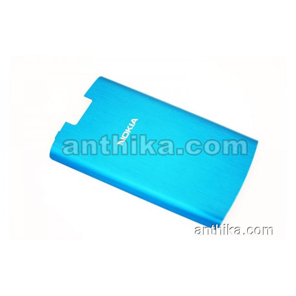 Nokia X3-02 Kapak Original Battery Cover Blue New