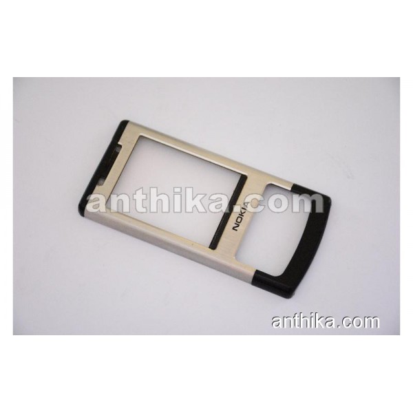 Nokia 6500 Slide Kapak Original Front Cover Silver...