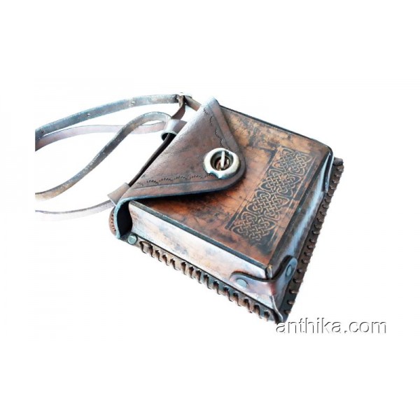 Vintage Askılı Deri Çanta Postacı Çantası