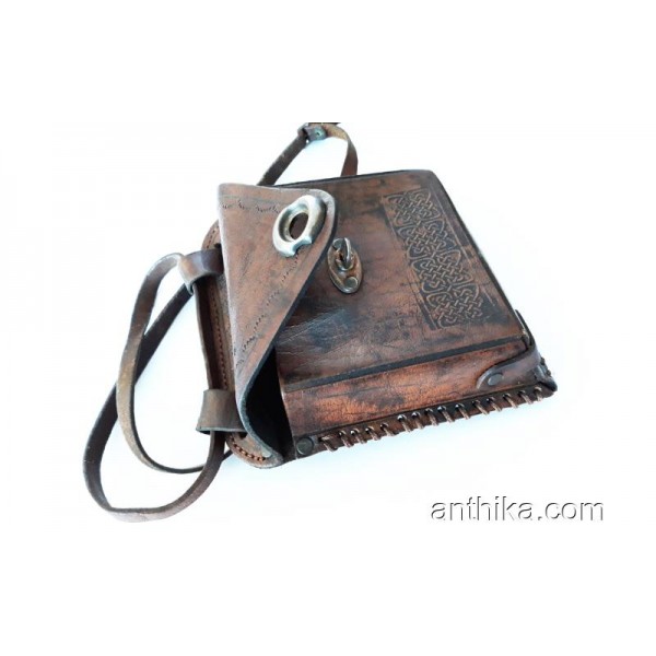 Vintage Askılı Deri Çanta Postacı Çantası