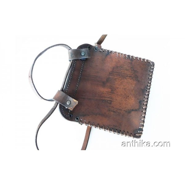 Vintage Askılı Deri Çanta Postacı Çantası