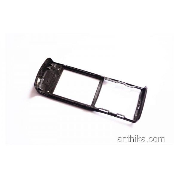 Nokia E50 Kapak Original Front Cover Black Silver Used