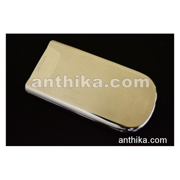 Nokia 8800 Kapak Original Battery Cover Silver New...