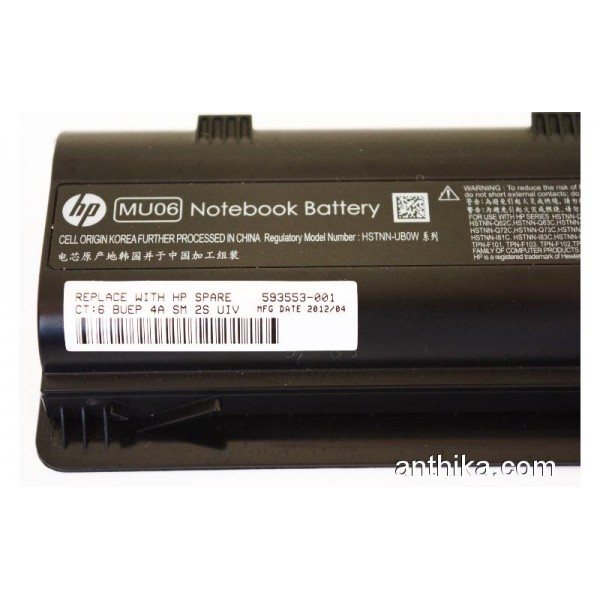 HP Compaq Batarya Pil Original Battery New 593553-001