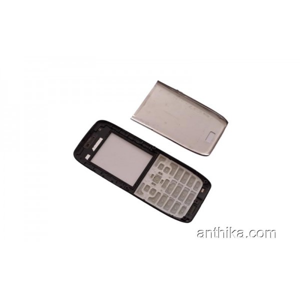 Nokia E51 Kapak Tuş Original Cover and Keypad Silver Used