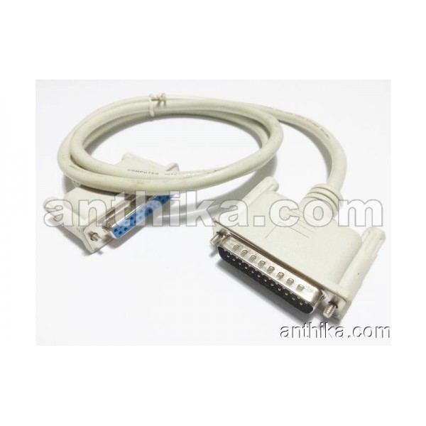 25 Pin Male To Female Modem Cable 25 Pin Dişi-Erk...