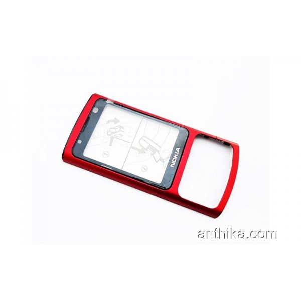 Nokia 6700 Slide Kapak Original Front Cover Red Ne...