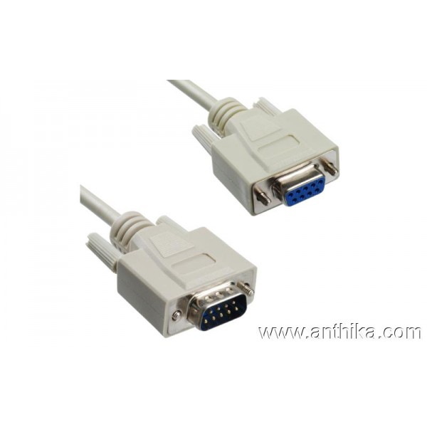 9 Pin Male To Female Modem Cable 9 Pin Dişi-Erkek...