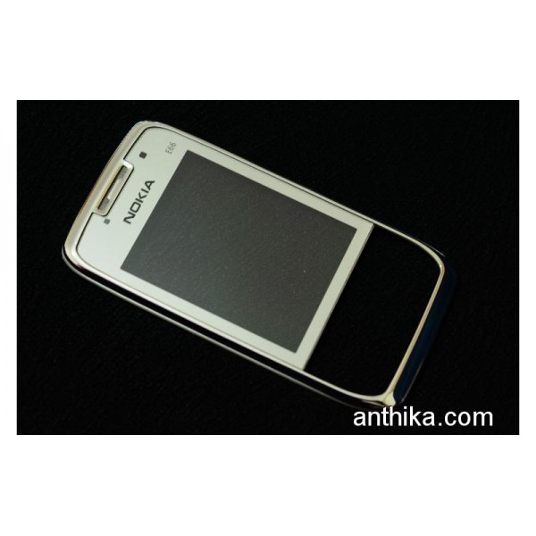 Nokia E66 Kapak Orjinal Front Cover Light Silver U...