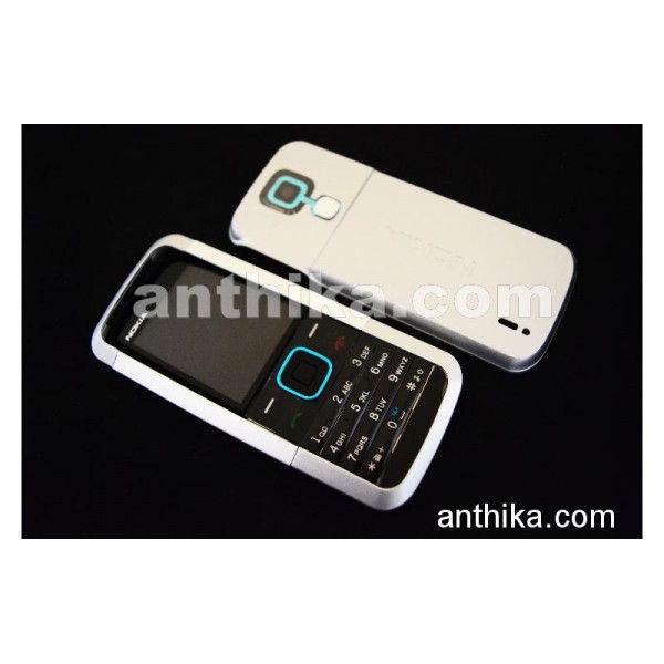 Nokia 5000 Kapak Tuş Lens High Quality Cover Silv...