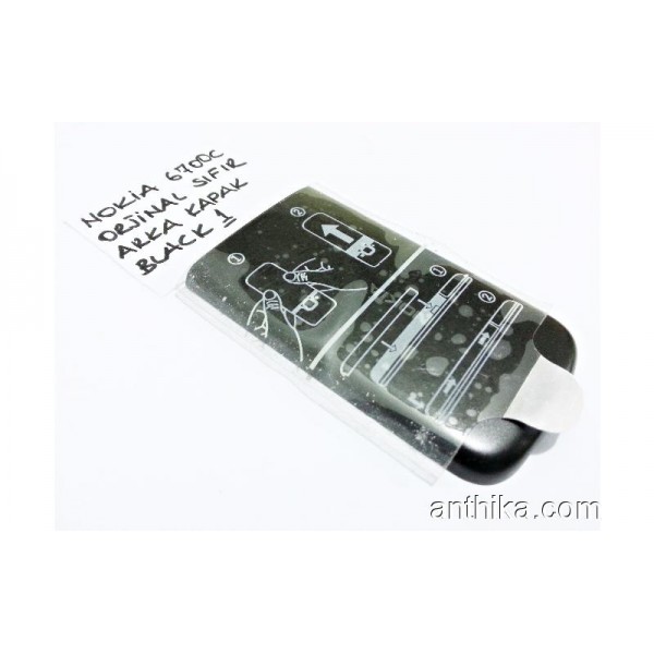 Nokia 6700 Kapak Orjinal  Battery Cover Black-1