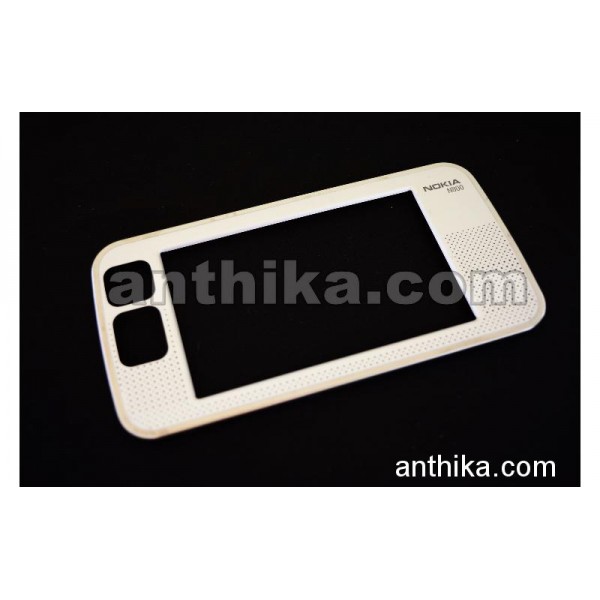 Nokia N800 Kapak Original Front Cover Silver New