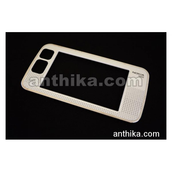 Nokia N800 Kapak Original Front Cover Silver New