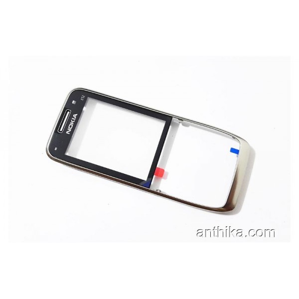 Nokia E52 Kapak Original Front Cover Silver Black ...
