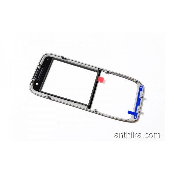Nokia E52 Kapak Original Front Cover Silver Black New